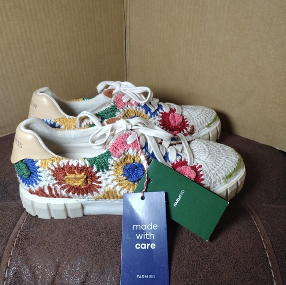 FARM RIO Sunset Crochet Flatform Sneaker 11 Multicolor 43 - Picture 1 of 9